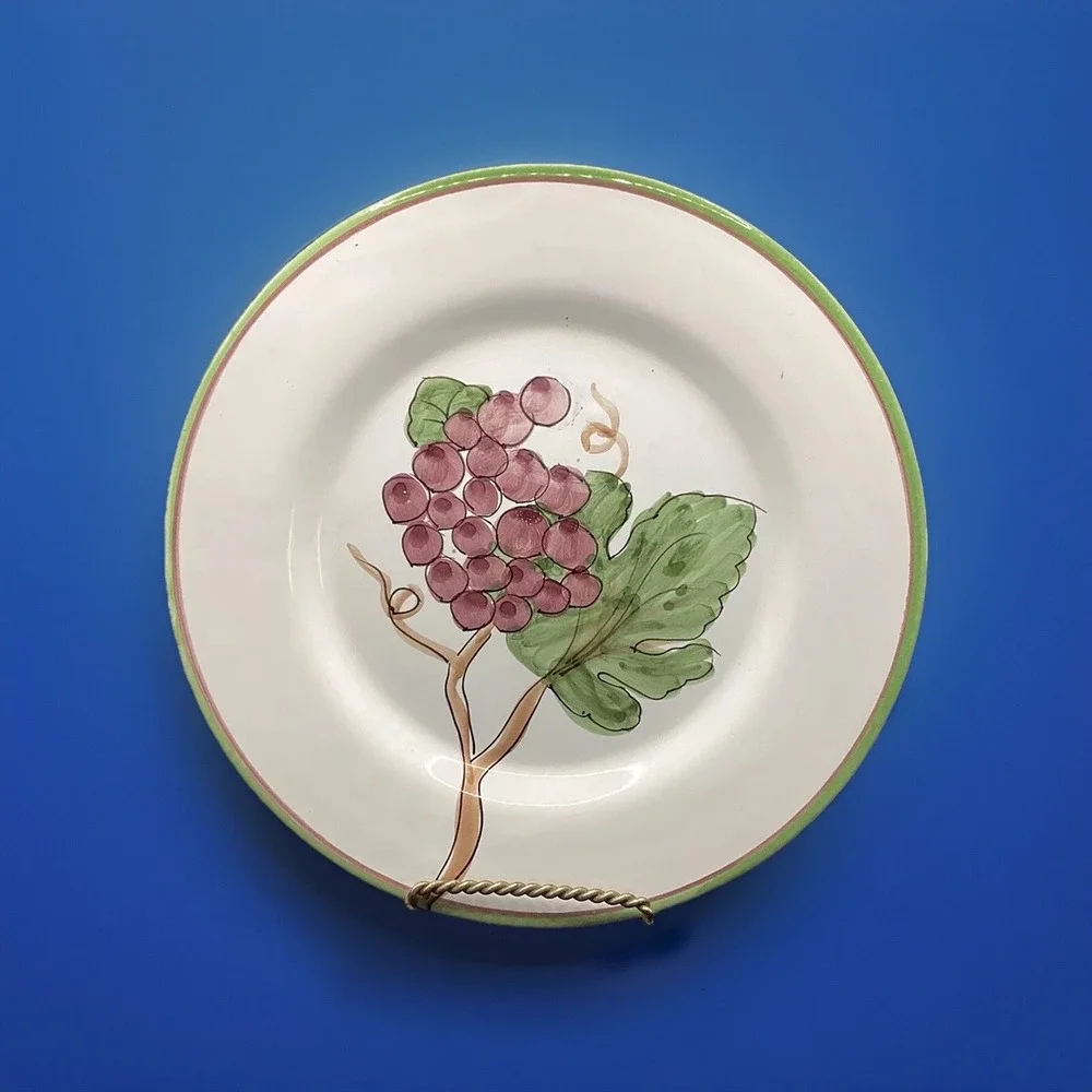 Vintage Plate Grape Fortebraccio Italy 8.5